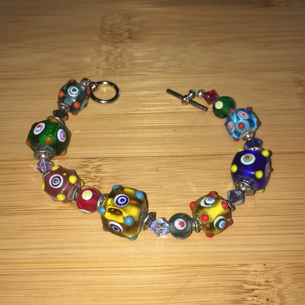 Evil eye with Swarovski crystals